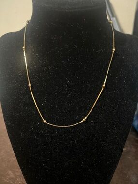 Monet Gold Bead Station Necklace